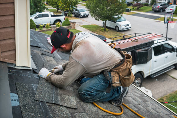 Professional Roofing technician working in Pavilion, NY